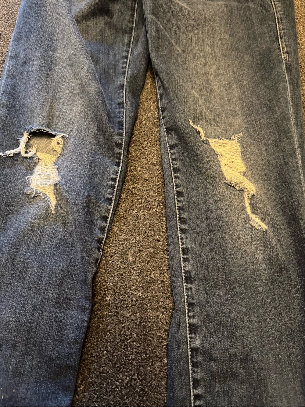 Rock & Republic Pull-On Distressed Jeans Jeggings Denim Rx Fever Blue 10M - Picture 9 of 13